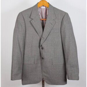 New Thom Browne jacket blazer sz 1 / 38 wool wide lapel mid gray
